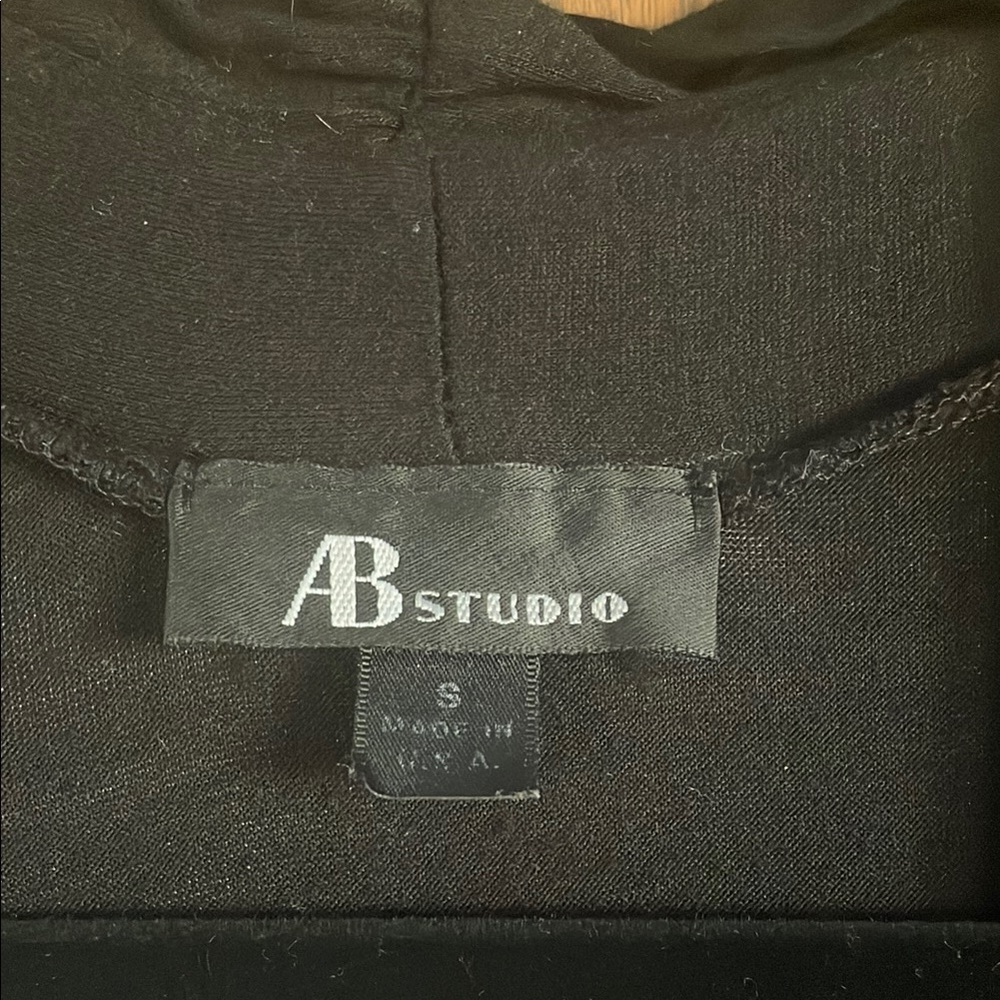 AB Studio Black Ruffled Cardigan - Picture 2 of 3
